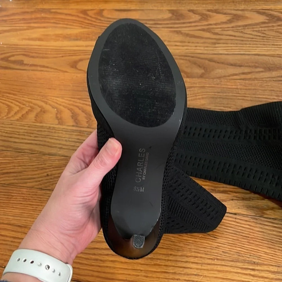 Charles by Charles David Knit Peep Toe Bootie Women’s Size 8.5 - Picture 9 of 11